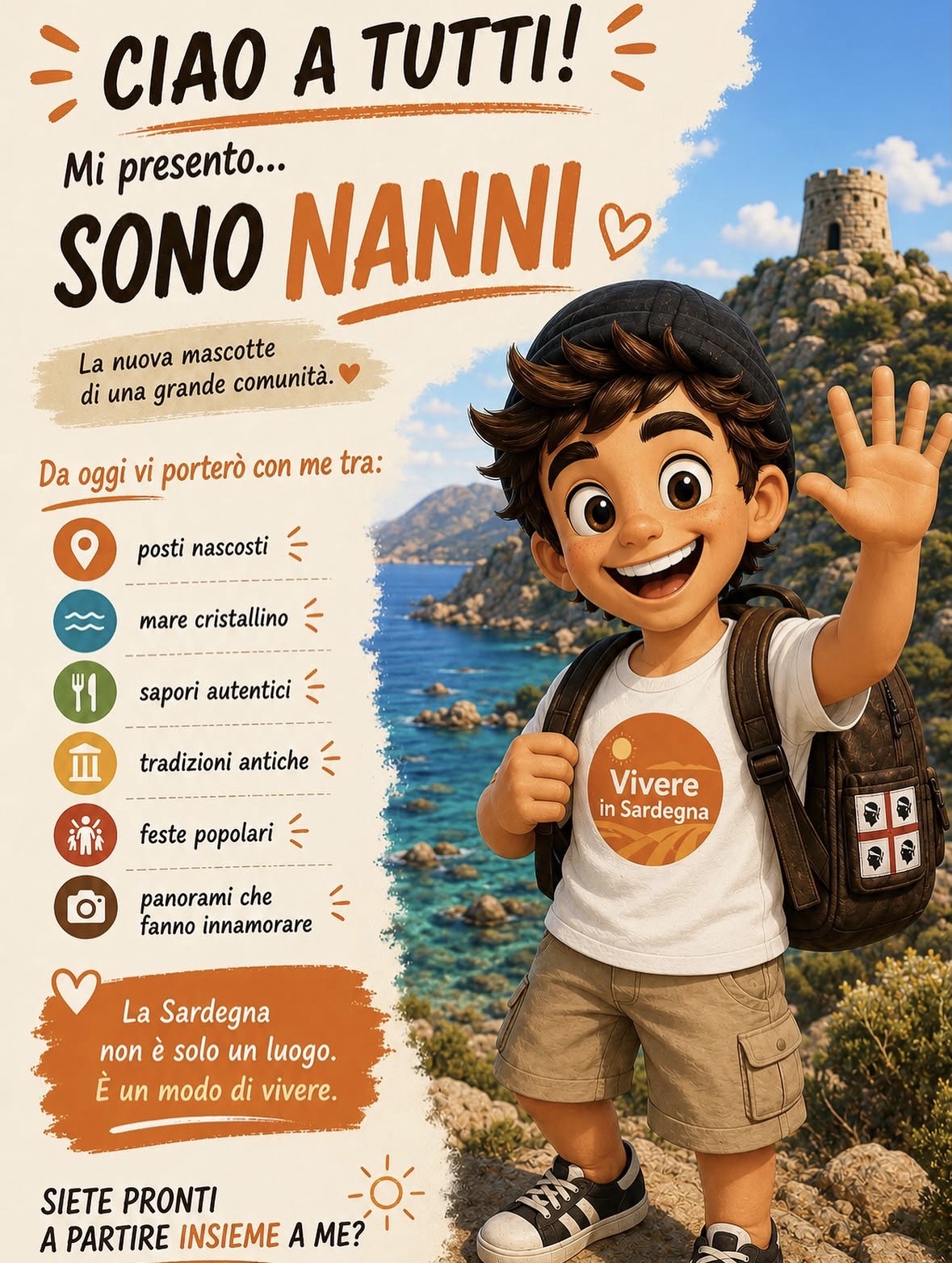 Nanni, la mascotte di Vivere in Sardegna